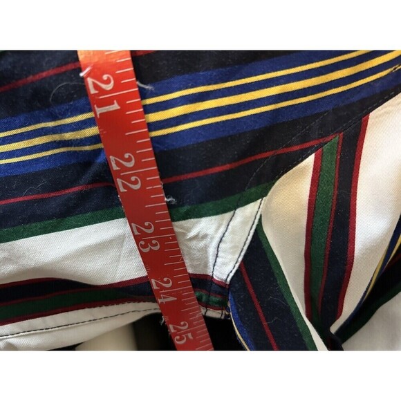 Vtg Gulf Traders Shirt Mens Large Striped Long Sleeve Button Up 90s Retro - Picture 6 of 7